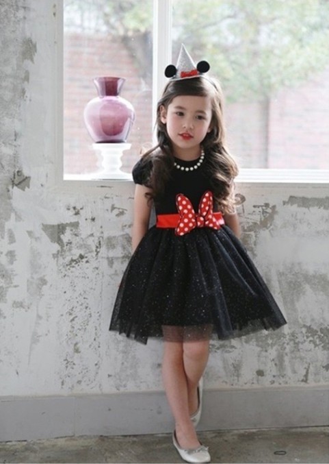 F68097-2 children Minnie princess dress Girl Sequins Birthday Tutus Dress
